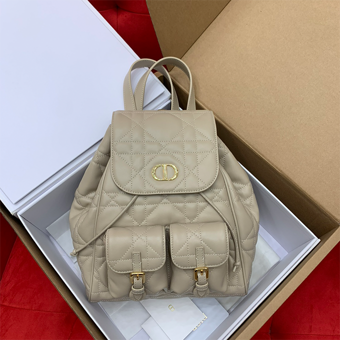 9a+ quality dior caro medium quilted backpack